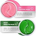 Under Eye Patches for Puffiness Kit: 120 Pcs Green Tea &amp; Caffeine Eye Mask for Dark Circles and Anti-Aging - Day &amp; Night Eye Pads with Niacinamide, Collagen, Hyaluronic Acid &amp; Vitamin C (2 Pack)