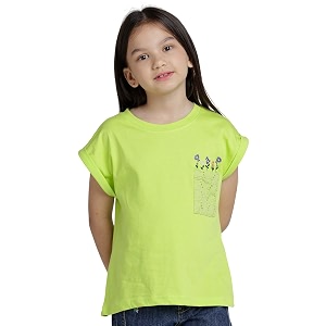 under fourteen only girls cotton tops collection  round neck crop top full amp half sleeve drop shoulder ruffle sleeve graphic printed embroidered amp slub knit styles