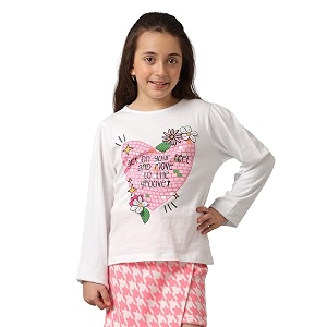 under fourteen only girls cotton tops collection  round neck crop top full amp half sleeve drop shoulder ruffle sleeve graphic printed embroidered amp slub knit styles