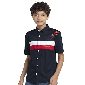 Under Fourteen Only Solid Regular Fit Shirts