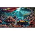 Under The Sea Aquarium Background Underwater Scene Tropical Corals Fish Tank Background Deep Ocean Sea Colourful Reefs Cave Sunray Aquarium Tank Backgrounds Ocean Seabed Life Backgrounds 24x16in