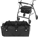 Under Seat Rollator Bags, Four Wheel Drive Walker Basket, Reusable Walker Bags for Rolling Walker, Rollator Basket Accessory for Women Men Seniors (Upgraded Model)