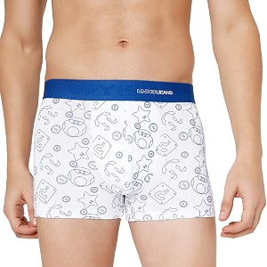 Underjeans Mens Cotton Blend Trunks UJNPTS050Black