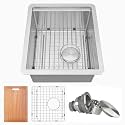 Undermount Bar Sink 16" X 18",Wet Bar Prep Sink with Workstation