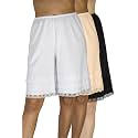 Underworks Cotton Knit Snip-A-Length Pettipants Culotte Slip Bloomers Split Skirt