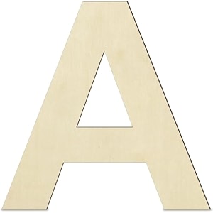 unfinished engineered wood alphabet a  4-inch capital letter for wall dcor crafts lippan art resin work amp more