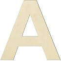 Unfinished Engineered Wood Alphabet A – 4-Inch Capital Letter for Wall Décor, Crafts, Lippan Art, Resin Work &amp; More