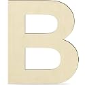 Unfinished Engineered Wood Alphabet B – 4-Inch Capital Letter for Wall Décor, Crafts, Lippan Art, Resin Work &amp; More