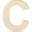 Unfinished Engineered Wood Alphabet C – 4-Inch Capital Letter for Wall Décor, Crafts, Lippan Art, Resin Work & More