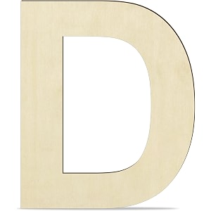 unfinished engineered wood alphabet d  4-inch capital letter for wall dcor crafts lippan art resin work amp more