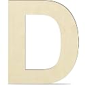 Unfinished Engineered Wood Alphabet D – 4-Inch Capital Letter for Wall Décor, Crafts, Lippan Art, Resin Work & More