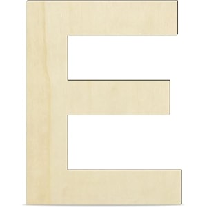 unfinished engineered wood alphabet e  4-inch capital letter for wall dcor crafts lippan art resin work amp more