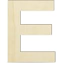Unfinished Engineered Wood Alphabet E – 4-Inch Capital Letter for Wall Décor, Crafts, Lippan Art, Resin Work &amp; More