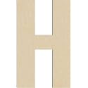 Unfinished Engineered Wood Alphabet H – 4-Inch Capital Letter for Wall Décor, Crafts, Lippan Art, Resin Work &amp; More