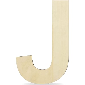 unfinished engineered wood alphabet j  4-inch capital letter for wall dcor crafts lippan art resin work amp more