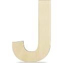 Unfinished Engineered Wood Alphabet J – 4-Inch Capital Letter for Wall Décor, Crafts, Lippan Art, Resin Work &amp; More