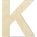 Unfinished Engineered Wood Alphabet K – 4-Inch Capital Letter for Wall Décor, Crafts, Lippan Art, Resin Work &amp; More