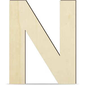 unfinished engineered wood alphabet n  4-inch capital letter for wall dcor crafts lippan art resin work amp more