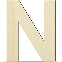 Unfinished Engineered Wood Alphabet N – 4-Inch Capital Letter for Wall Décor, Crafts, Lippan Art, Resin Work &amp; More