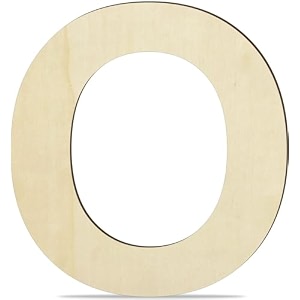 unfinished engineered wood alphabet o  4-inch capital letter for wall dcor crafts lippan art resin work amp more