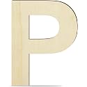 Unfinished Engineered Wood Alphabet P – 4-Inch Capital Letter for Wall Décor, Crafts, Lippan Art, Resin Work &amp; More