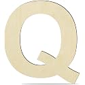 Unfinished Engineered Wood Alphabet Q – 4-Inch Capital Letter for Wall Décor, Crafts, Lippan Art, Resin Work &amp; More