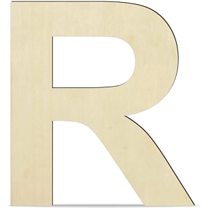 unfinished engineered wood alphabet r  4-inch capital letter for wall dcor crafts lippan art resin work amp more