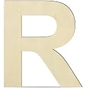 Unfinished Engineered Wood Alphabet R – 4-Inch Capital Letter for Wall Décor, Crafts, Lippan Art, Resin Work &amp; More