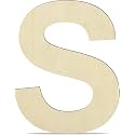 Unfinished Engineered Wood Alphabet S – 4-Inch Capital Letter for Wall Décor, Crafts, Lippan Art, Resin Work &amp; More