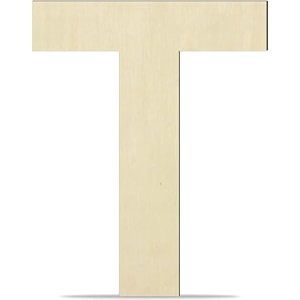 unfinished engineered wood alphabet t  4-inch capital letter for wall dcor crafts lippan art resin work amp more
