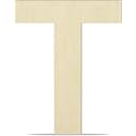 Unfinished Engineered Wood Alphabet T – 4-Inch Capital Letter for Wall Décor, Crafts, Lippan Art, Resin Work &amp; More