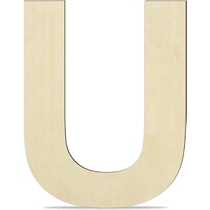 unfinished engineered wood alphabet u  4-inch capital letter for wall dcor crafts lippan art resin work amp more