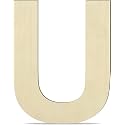 Unfinished Engineered Wood Alphabet U – 4-Inch Capital Letter for Wall Décor, Crafts, Lippan Art, Resin Work &amp; More