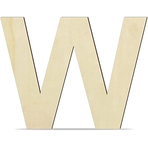 unfinished engineered wood alphabet w  4-inch capital letter for wall dcor crafts lippan art resin work amp more