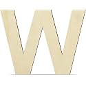 Unfinished Engineered Wood Alphabet W – 4-Inch Capital Letter for Wall Décor, Crafts, Lippan Art, Resin Work & More