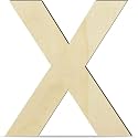 Unfinished Engineered Wood Alphabet X – 4-Inch Capital Letter for Wall Décor, Crafts, Lippan Art, Resin Work &amp; More