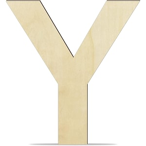 unfinished engineered wood alphabet y  4-inch capital letter for wall dcor crafts lippan art resin work amp more