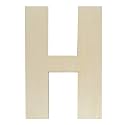 Unfinished Wooden Letters 12 Inch, Large Wood Letter H for Wall Decor