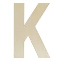Unfinished Wooden Letters 12 Inch, Large Wood Letters K for Wall Decor
