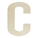Unfinished Wooden Letters 12 Inch, Large Wood Letter C for Wall Decor