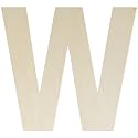 Unfinished Wooden Letters 12 Inch, Large Wood Letters W for Wall Decor