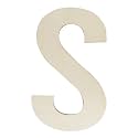 Unfinished Wooden Letters 12 Inch, Large Wood Letters S for Wall Decor