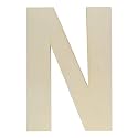 Unfinished Wooden Letters 12 Inch, Large Wood Letters N for Wall Decor
