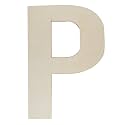 Unfinished Wooden Letters 12 Inch, Large Wood Letter P for Wall Decor