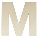 Unfinished Wooden Letters 12 Inch, Large Wood Letters M for Wall Decor