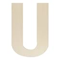 Unfinished Wooden Letters 12 Inch, Large Wood Letters U for Wall Decor