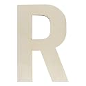 Unfinished Wooden Letters 12 Inch, Large Wood Letters R for Wall Decor