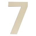 Unfinished Wooden Numbers 7, 12 Inch Wood Numbers Cutout for Wall Decor