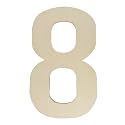 Unfinished Wooden Numbers 8, 12 Inch Wood Numbers Cutout for Wall Decor
