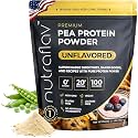 Unflavored Vegan Pea Protein Powder, Plant Based, Lactose-Free, 20 Servings
